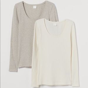 2-Pack H&M Jersey Knit Tops